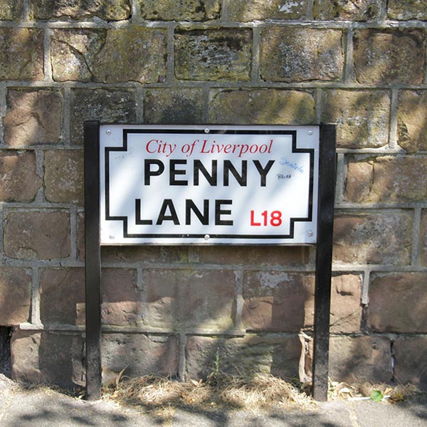 ペニー・レーンの標識